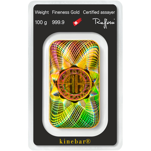 Argor Heraeus Kinebar Gold Bar (New w/ Assay) 100 Gram - Image 2