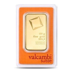 Valcambi Gold Bar (New w/ Assay) 100 Gram