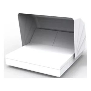 Vela Lacquered Daybed with Folding Canopy in White