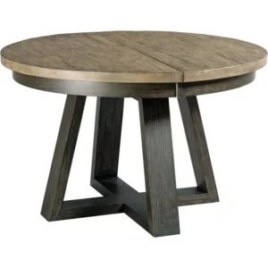 Plank Road Button Dining Table in Charcoal