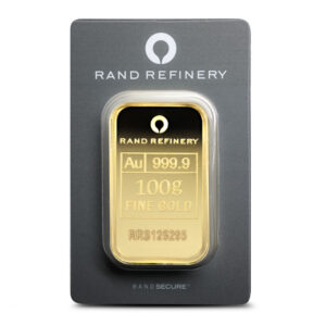 Rand Refinery Gold Bar (New w/ Assay) 100 Gram