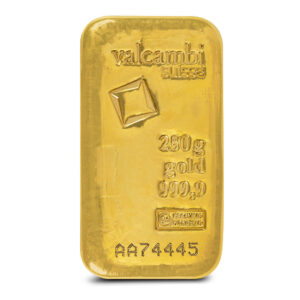 Valcambi Cast Gold Bar (New w/ Assay) 250 Gram