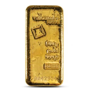 Valcambi Cast Gold Bar (New w/ Assay) 500 Gram