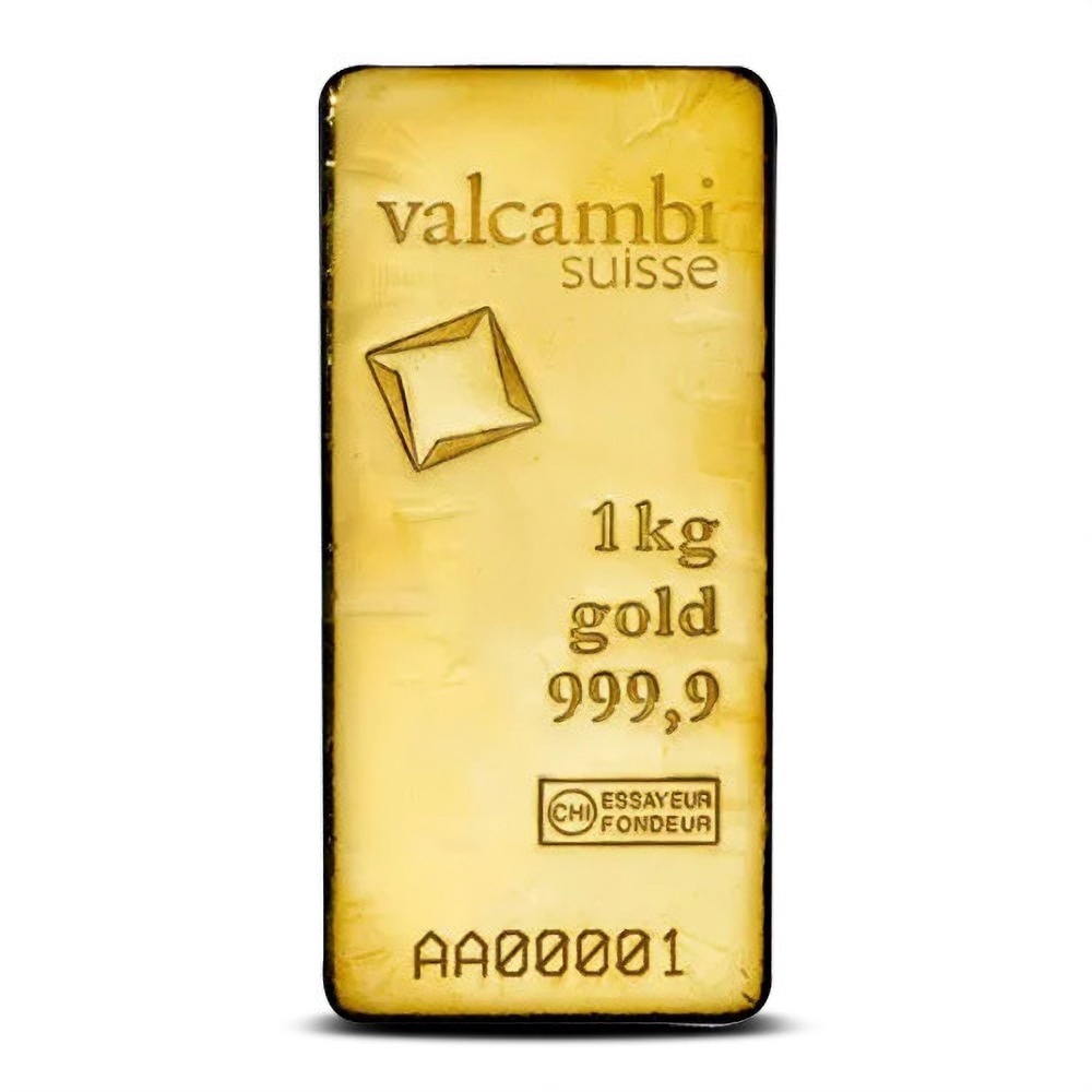 Valcambi Cast Gold Bar (New w/ Assay) 1 Kilo