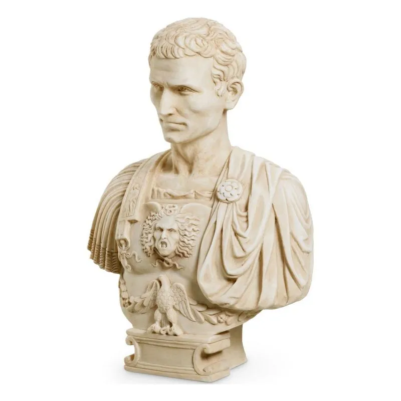 Bust of Julius Caesar Marble Antique Look - Image 2