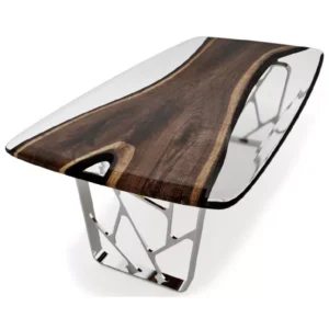 Rustic Walnut Rectangular Dining Table