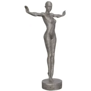Outstretched Arms Standing Sculpture, Aluminum